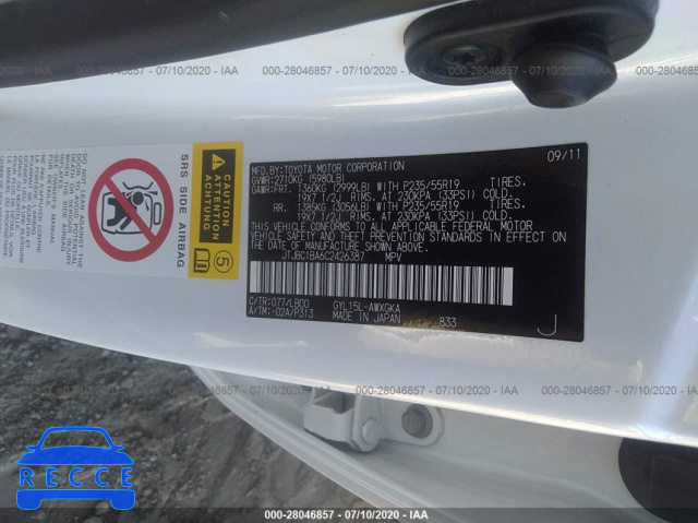 2012 LEXUS RX 450H 450 JTJBC1BA6C2426387 image 8