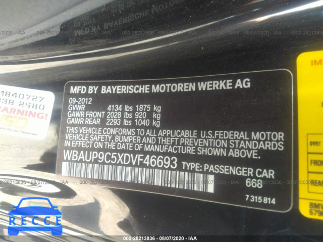 2013 BMW 1 SERIES 128I WBAUP9C5XDVF46693 Bild 8