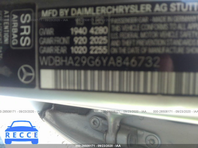 2000 MERCEDES-BENZ C-CLASS WDBHA29G6YA846732 image 8
