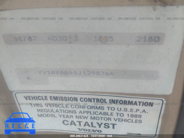 1988 VOLVO 244 DL/GL YV1AX8841J1298764 image 8
