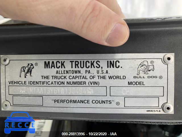 2000 MACK 600 CH600 1M1AA13Y6YW130494 image 9