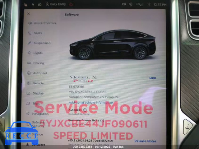 2018 TESLA MODEL X 75D/100D/P100D 5YJXCBE44JF090611 Bild 6