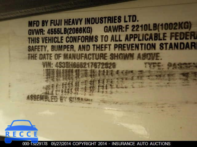 2001 Subaru Legacy OUTBACK LIMITED 4S3BH686217672826 image 8