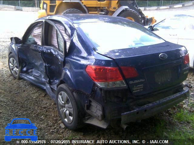 2011 Subaru Legacy 2.5I AWD 4S3BMBA65B3230002 image 2