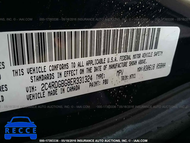 2014 Dodge Grand Caravan SE 2C4RDGBG8ER331324 image 8