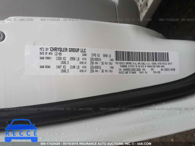 2010 Chrysler Town and Country 2A4RR5D15AR213668 image 8
