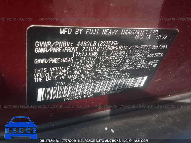 2013 Subaru Forester JF2SHADC9DH440903 image 8