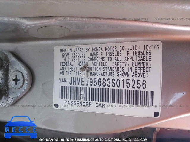 2003 Honda Civic HYBRID JHMES95683S015256 image 8