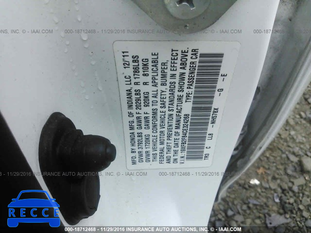 2012 Honda Civic 19XFB2F84CE324268 image 8