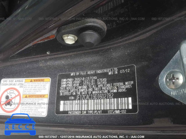2013 Subaru BRZ JF1ZCAC19D1602782 зображення 8