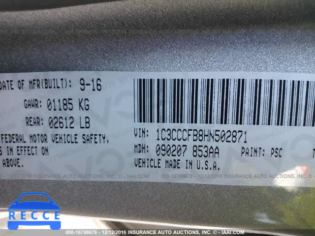 2017 CHRYSLER 200 LX 1C3CCCFB8HN502871 image 8