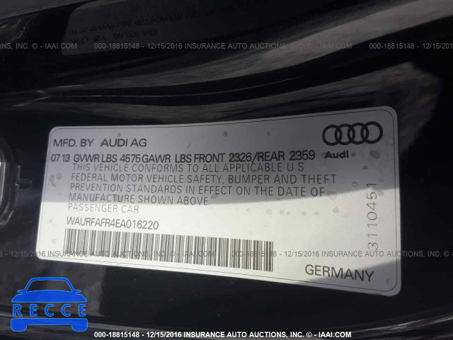 2014 Audi A5 PREMIUM PLUS WAURFAFR4EA016220 Bild 8