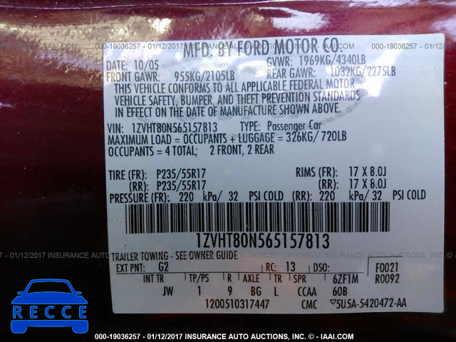 2006 Ford Mustang 1ZVHT80N565157813 image 8