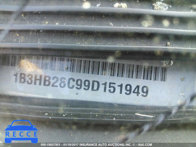 2009 Dodge Caliber 1B3HB28C99D151949 зображення 8