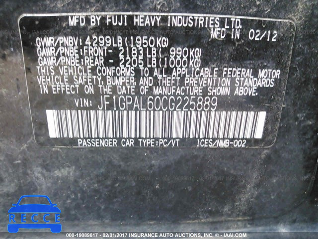 2012 SUBARU IMPREZA SPORT PREMIUM JF1GPAL60CG225889 image 8