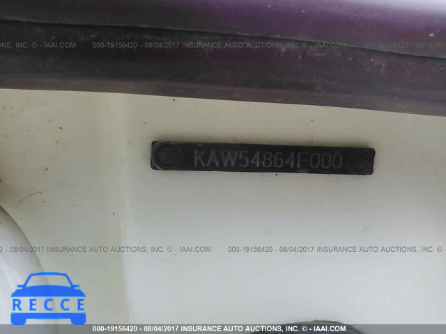 2000 KAWASAKI PERSONAL WATERCRAFT KAW54864F000 зображення 8