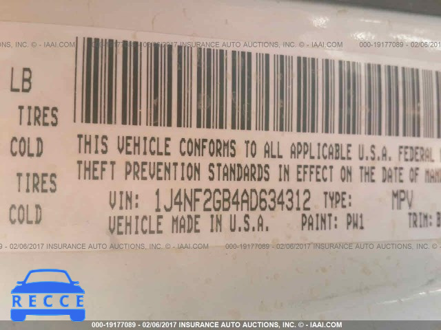 2010 Jeep Patriot 1J4NF2GB4AD634312 Bild 8