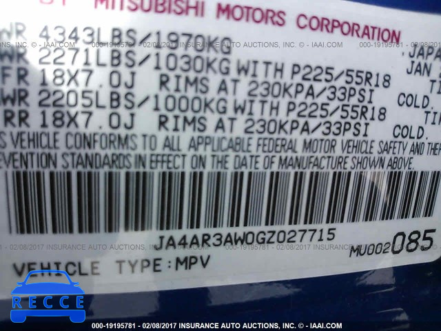 2016 MITSUBISHI OUTLANDER SPORT ES/SE JA4AR3AW0GZ027715 image 8