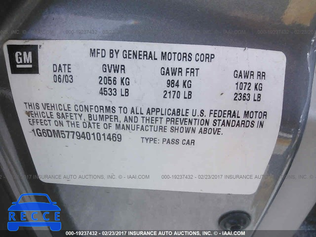 2004 Cadillac CTS 1G6DM577940101469 image 8