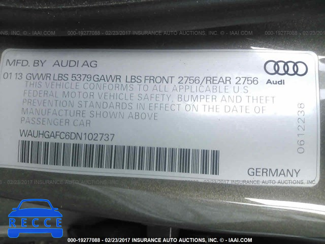 2013 Audi A6 PRESTIGE WAUHGAFC6DN102737 image 8