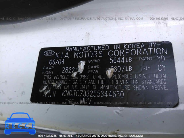 2005 KIA Sorento KNDJC733255344630 image 8