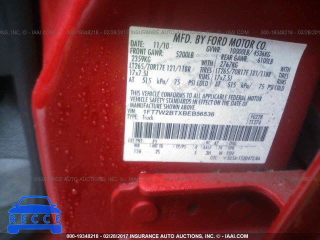 2011 Ford F250 SUPER DUTY 1FT7W2BTXBEB56536 image 8
