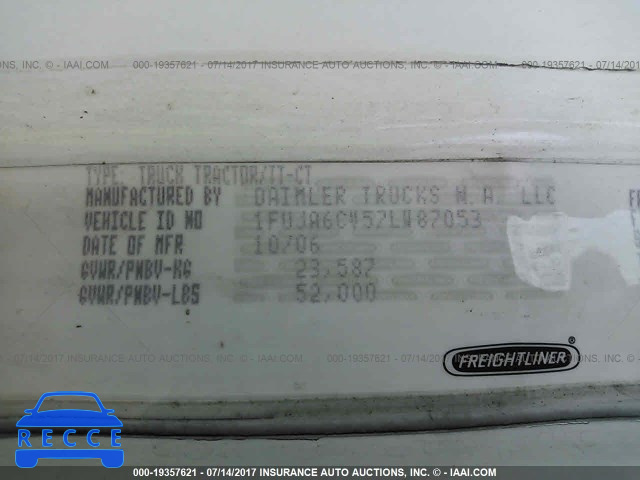2007 FREIGHTLINER COLUMBIA COLUMBIA 1FUJA6CV57LW87053 зображення 9