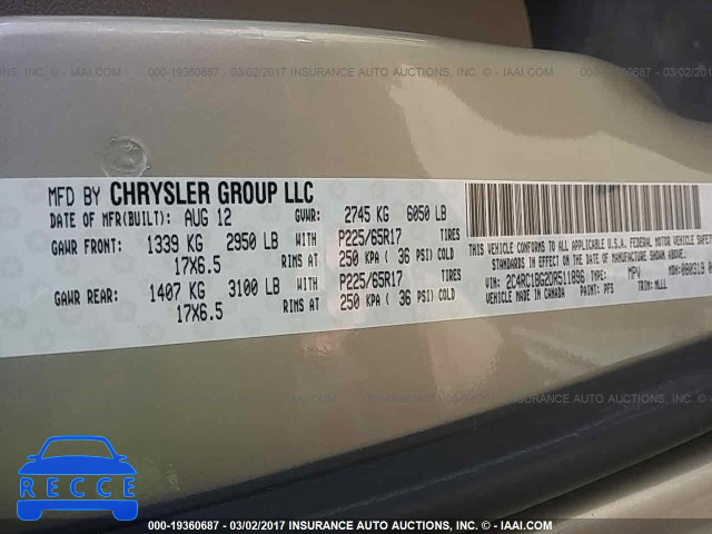 2013 Chrysler Town and Country 2C4RC1BG2DR511896 image 8