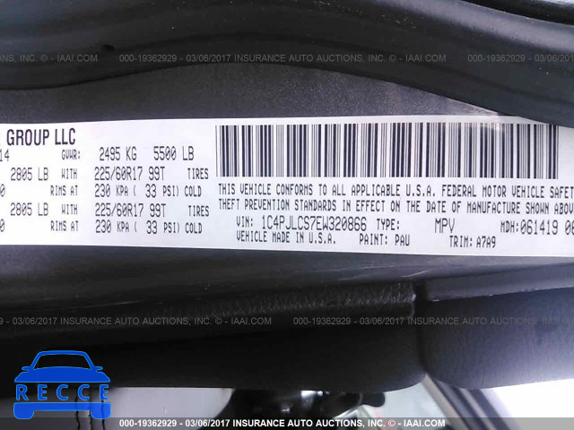 2014 Jeep Cherokee 1C4PJLCS7EW320866 image 8