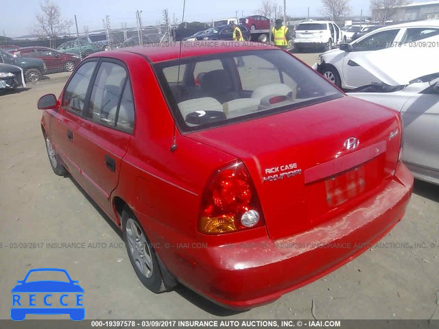 2003 Hyundai Accent GL KMHCG45C03U457791 image 2