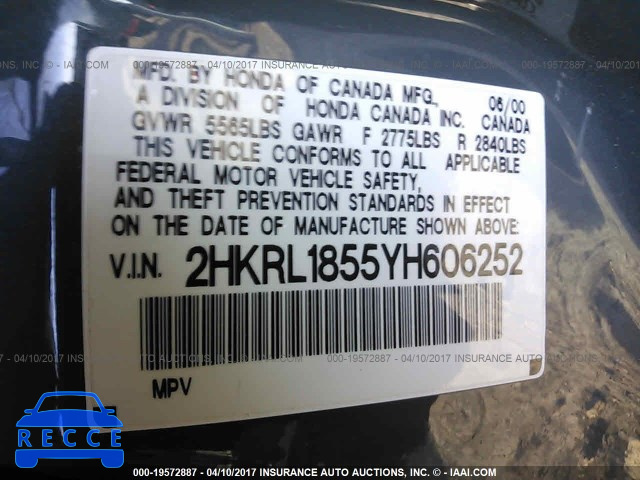 2000 Honda Odyssey 2HKRL1855YH606252 image 8