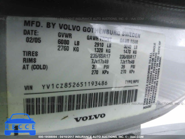 2005 Volvo XC90 YV1CZ852651193486 image 8