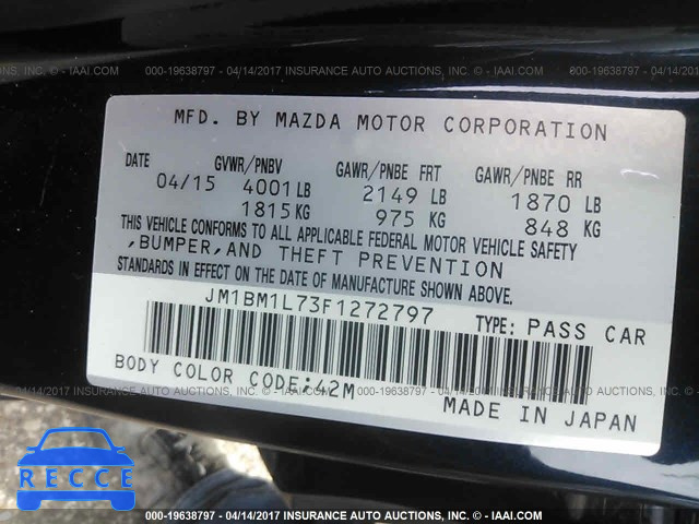 2015 Mazda 3 TOURING JM1BM1L73F1272797 image 8