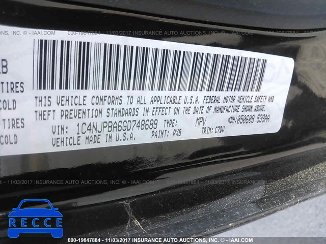 2016 Jeep Patriot 1C4NJPBA6GD748689 image 8