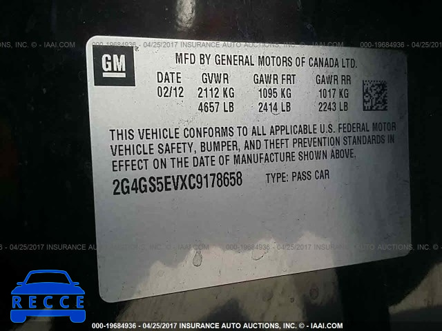 2012 Buick Regal 2G4GS5EVXC9178658 image 8