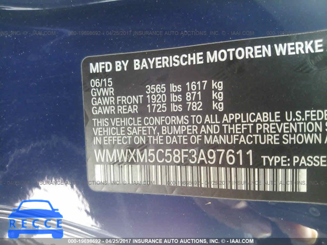 2015 Mini Cooper WMWXM5C58F3A97611 image 8