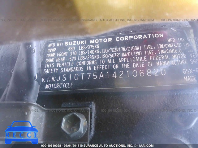 2004 Suzuki GSX-R1000 JS1GT75A142106820 image 9