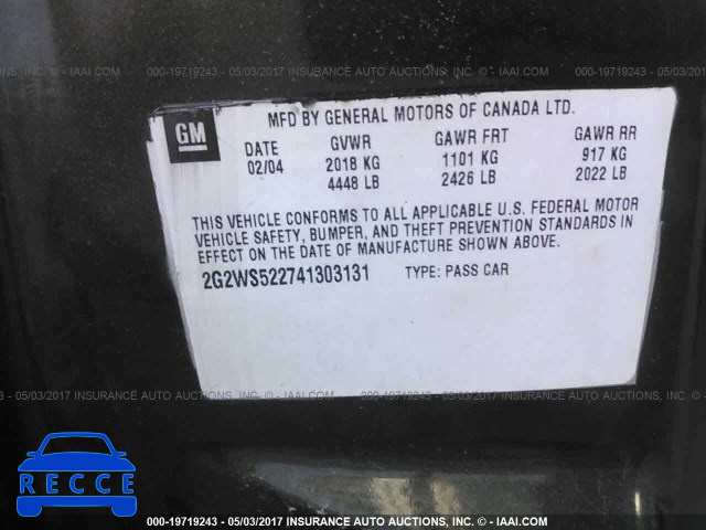 2004 Pontiac Grand Prix GT2 2G2WS522741303131 image 8