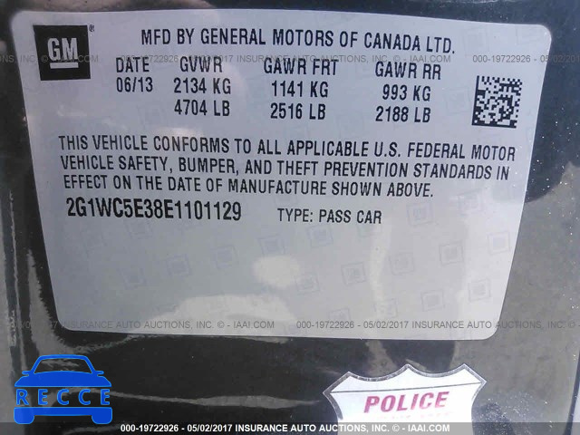 2014 Chevrolet Impala Limited 2G1WC5E38E1101129 image 8