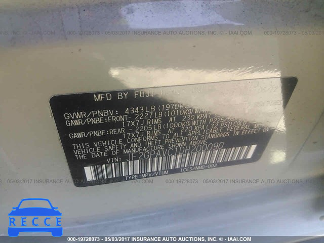 2013 Subaru Xv Crosstrek JF2GPAVC1DH200090 image 8
