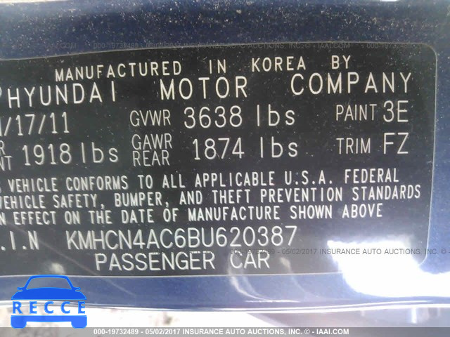 2011 Hyundai Accent KMHCN4AC6BU620387 image 8