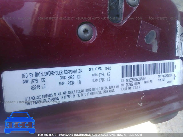 2003 DODGE NEON 1B3ES56C83D105057 image 8