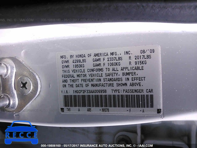 2010 Honda Accord 1HGCP2F33AA006958 Bild 8