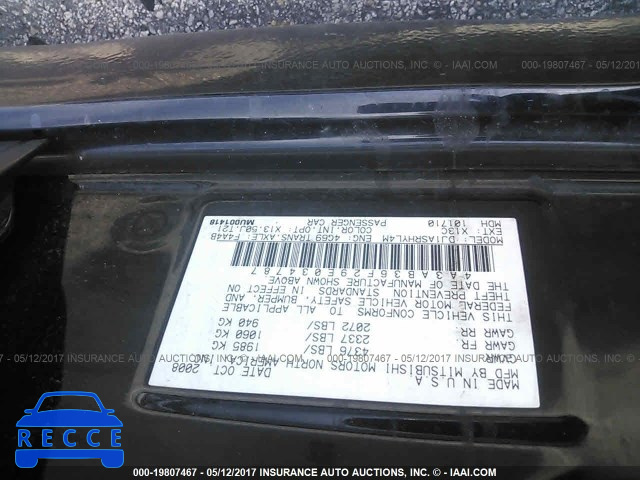 2009 Mitsubishi Galant ES 4A3AB36F29E034787 image 8