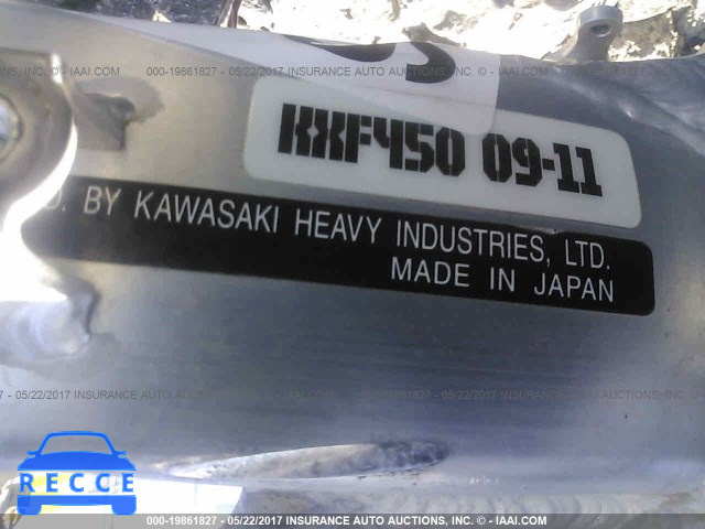 2011 Kawasaki KX450 E JKAKXGEC5BA019909 зображення 9