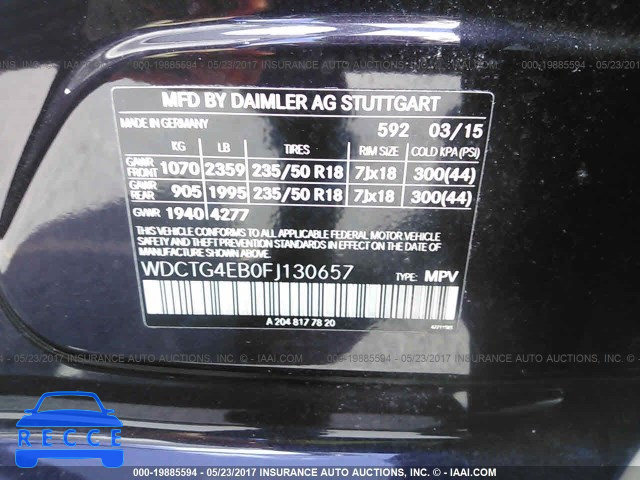 2015 Mercedes-benz GLA 250 WDCTG4EB0FJ130657 image 8