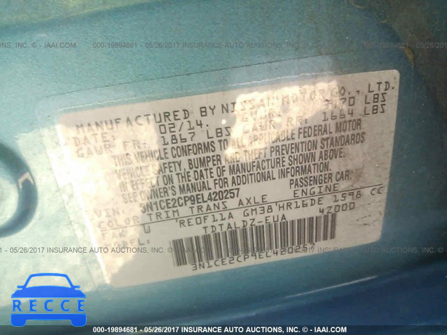 2014 Nissan Versa Note 3N1CE2CP9EL420257 зображення 8