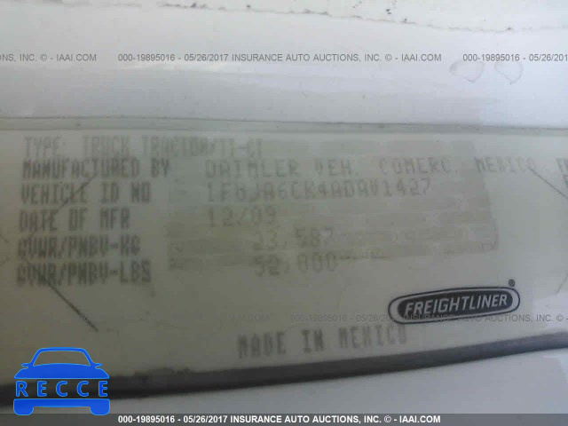 2010 FREIGHTLINER COLUMBIA COLUMBIA 1FUJA6CK4ADAV1427 image 9