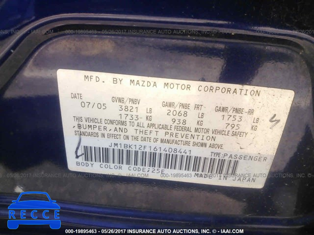 2006 Mazda 3 I JM1BK12F161408441 image 8