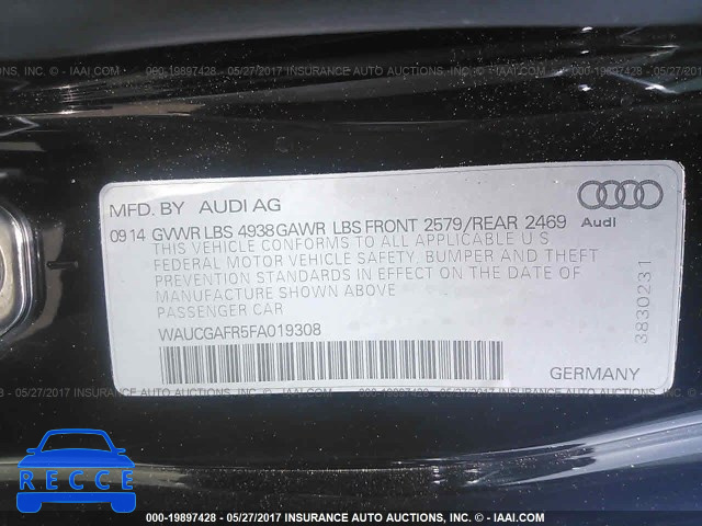 2015 Audi S5 PREMIUM PLUS WAUCGAFR5FA019308 image 8